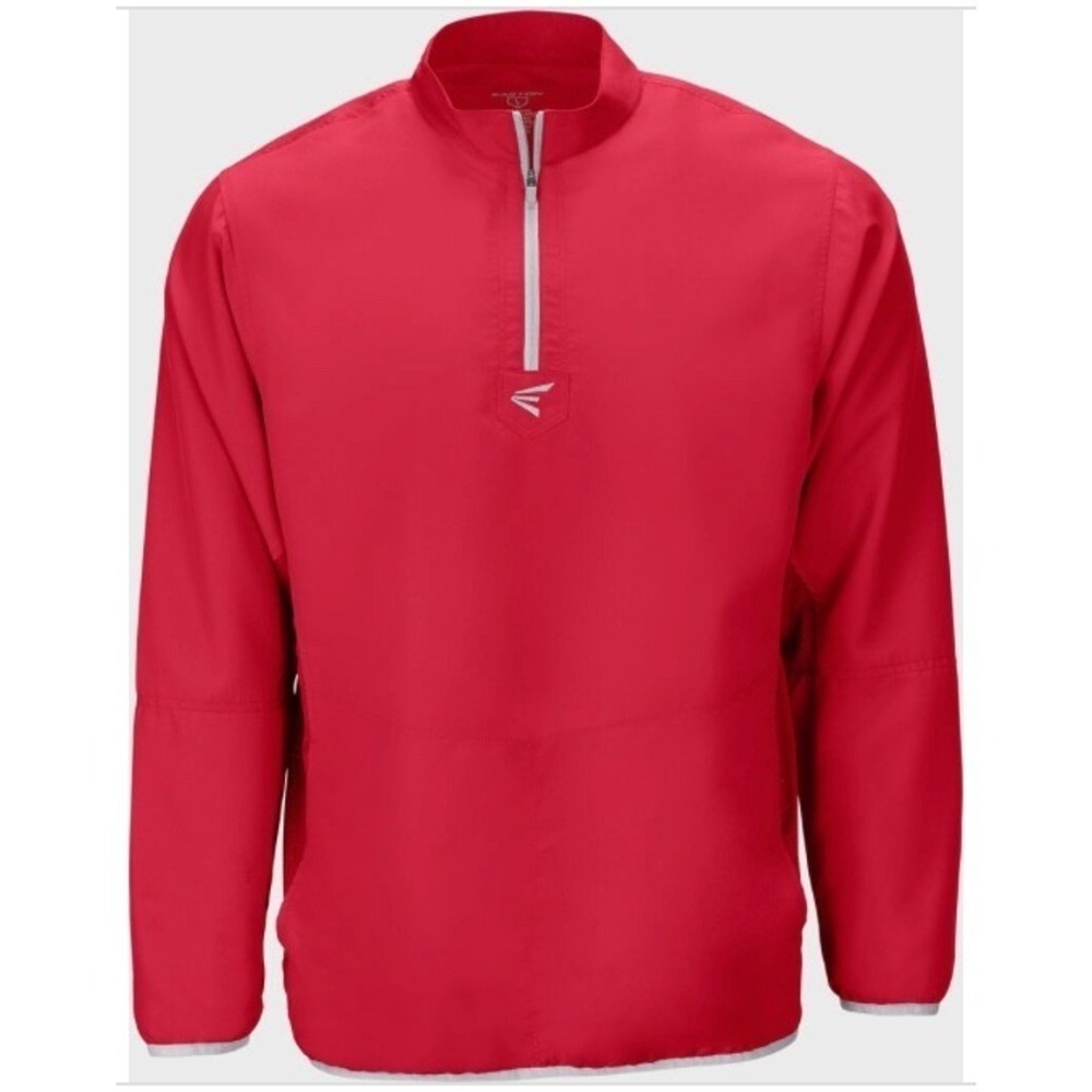 Easton Alpha Cage Jacket Mens Small Red NEW Long Sleeve Quarter Zip A167510RDS